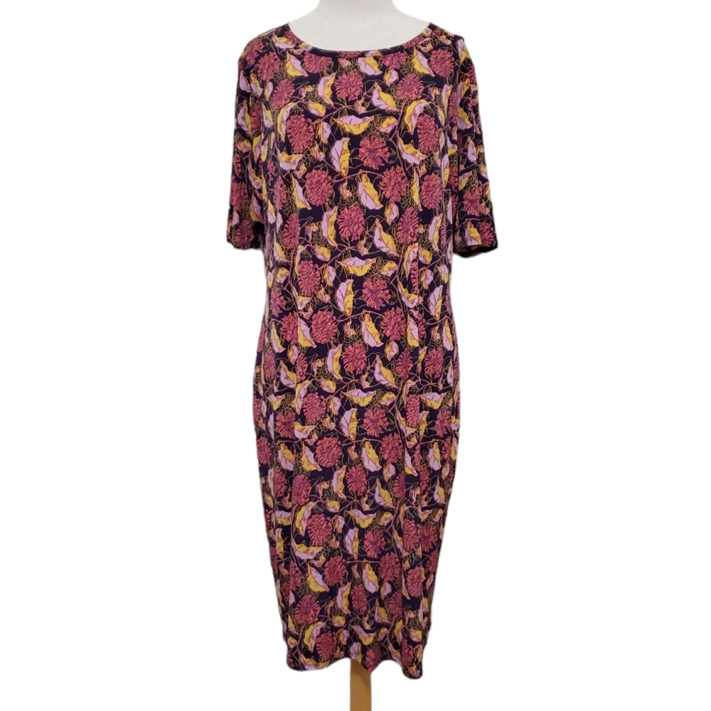 LuLaRoe Floral Dress 3XL Simply Comfortable